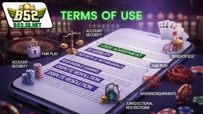 Điều Khoản Sử Dụng - Lý Do Cần Nắm Rõ Để Tham Gia An Toàn 3 Các quy định về giao dịch tài chính tại B52